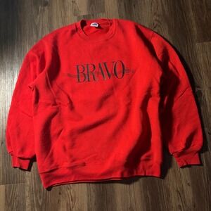 90s Jerzees Bravo Super Sweats Red Crewneck Sweatshirt Mens XL Made in USA